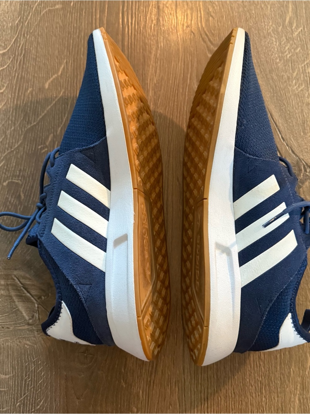 adidas Men's Navy and White Athletic Sneakers - Picture 4 of 8